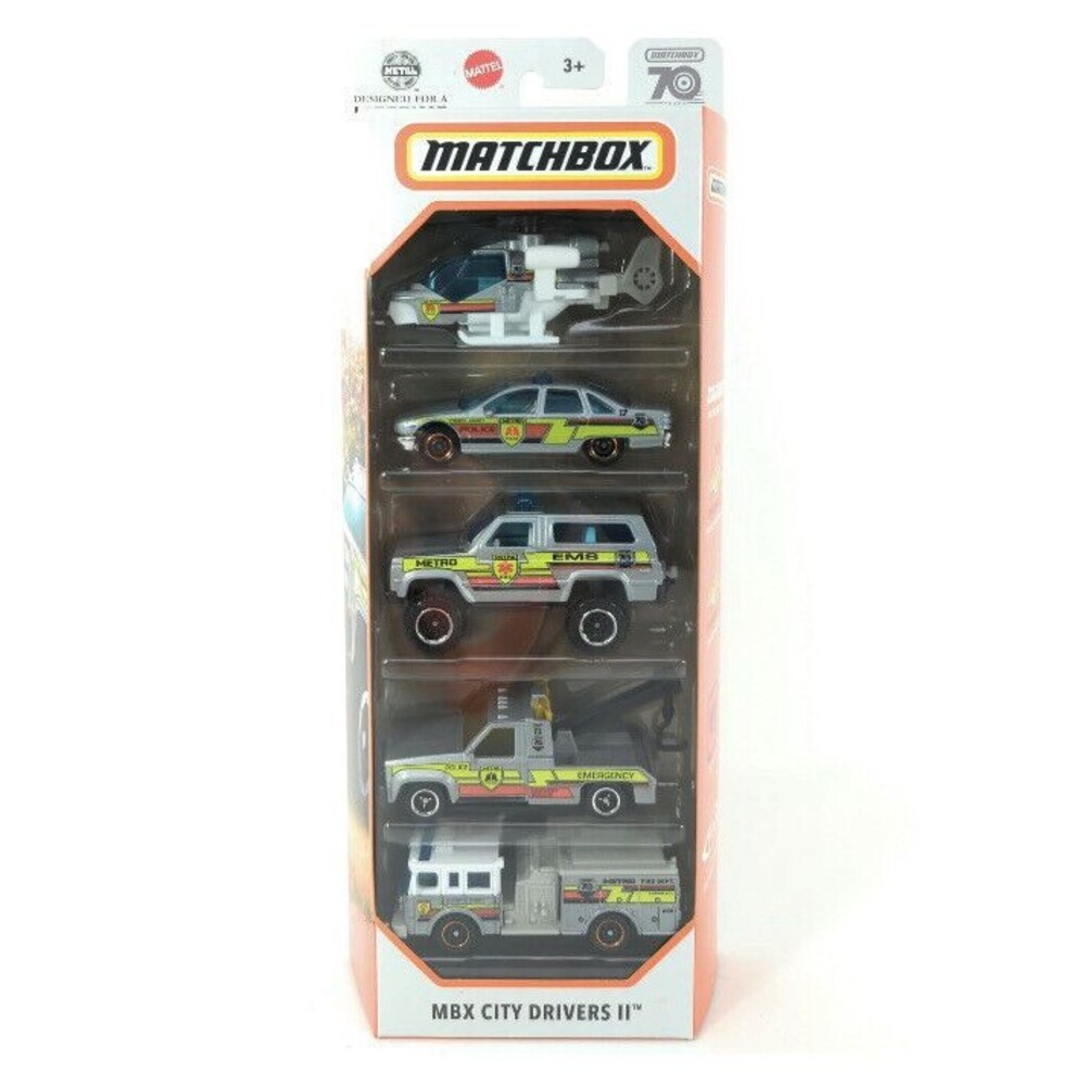 Matchbox 2023 70th Anniversary MBX City Drivers II 5-Pack VHTF
